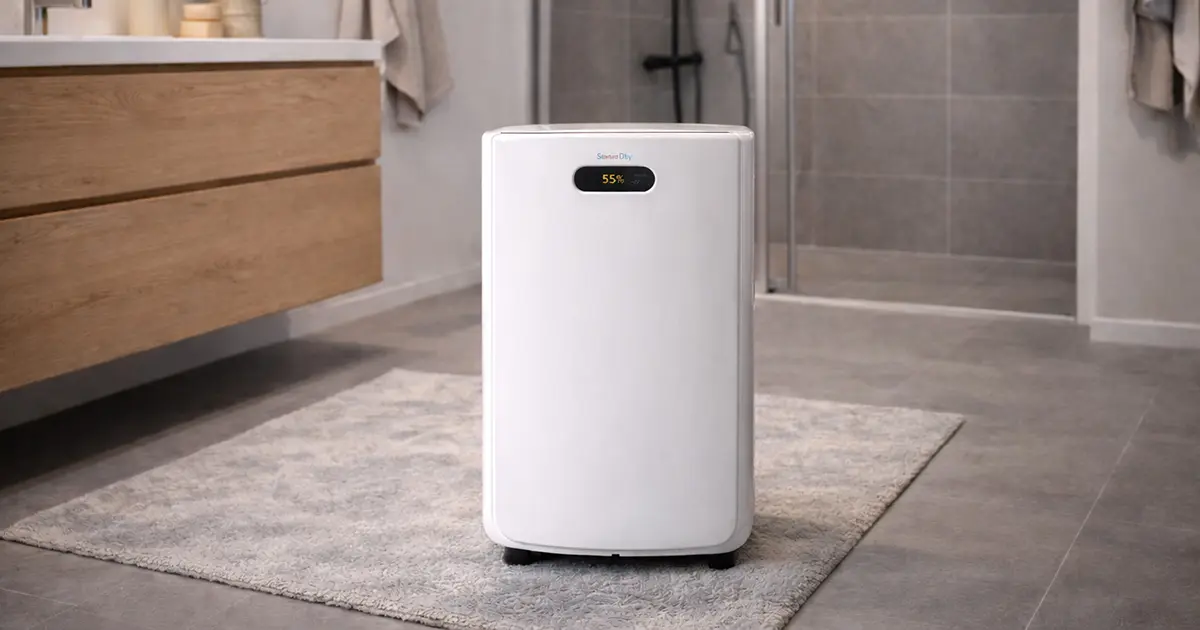 Luchtontvochtiger in de badkamer