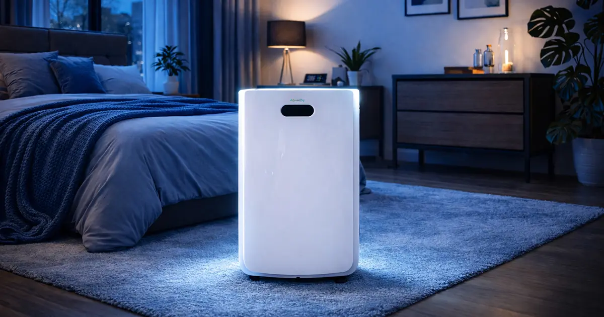 Luchtontvochtiger in de slaapkamer